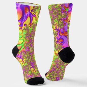 Psychedelische Kleurrijke Acid Trip Abstract Fract Sokken