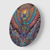 Psychedelische Kleurrijke Angel Art Grote Klok (Hoek)