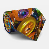 Psychedelische Kleurrijke Knopen Halsband Stropdas (Opgerold)