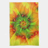Psychedelische Kleurrijke Moderne Abstracte Fracta Theedoek (Verticaal)
