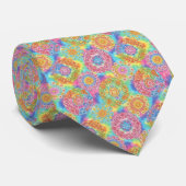 Psychedelische Kleurrijke Op Maat Gemaakte Das (Opgerold)