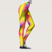 Psychedelische Kleurrijke Patroon Aerobe Workout Leggings (Rechts)