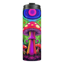 Psychedelische Kleurrijke Retro Paddenstoelen