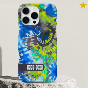Psychedelische Kleurrijke Tie Dye Aangepaste Naam iPhone 16 Pro Max Hoesje