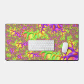 Psychedelische Kleurrijke Zure Reis Abstracte Frac Bureaumat (Keyboard & Muis)