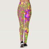 Psychedelische Kleurrijke Zure Reis Abstracte Frac Leggings (Achterkant)