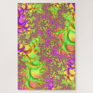 Psychedelische Kleurrijke Zure Reis Abstracte Frac Legpuzzel