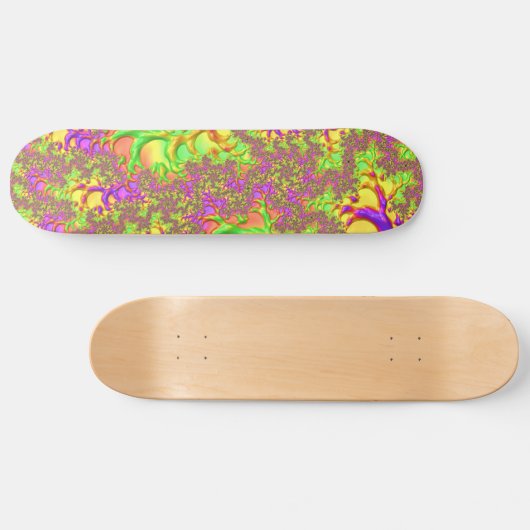 Psychedelische Kleurrijke Zure Reis Abstracte Frac Persoonlijk Skateboard (Horizontaal)