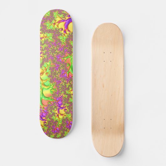Psychedelische Kleurrijke Zure Reis Abstracte Frac Persoonlijk Skateboard (Voorkant)