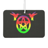 Psychedelische kolibrie en pentakel luchtverfrisse luchtverfrisser (Voorkant)