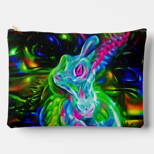 Psychedelische Konijnendraak in Neon Fantasy Etui (Voorkant)
