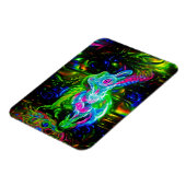 Psychedelische Konijnendraak in Neon Fantasy Magneet (Linkerzijde)