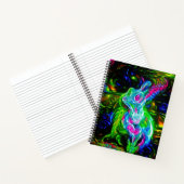 Psychedelische Konijnendraak in Neon Fantasy Notitieboek (Binnen)