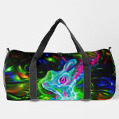 Psychedelische Konijnendraak in Neon Fantasy Plunjezak (Achterkant)