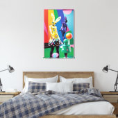 Psychedelische Konijnenwereld Canvas Afdruk (Insitu (Slaapkamer))
