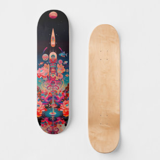 Psychedelische kosmische bloomy trip skateboard