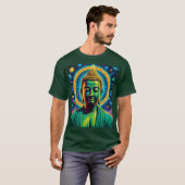 Psychedelische Kosmische Boeddha Glow Shirt (Voorkant volledig)