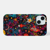 Psychedelische Kosmische Hoes voor Telefoon iPhone 15 Case (Achterkant horizontaal)
