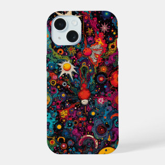 Psychedelische Kosmische Hoes voor Telefoon iPhone 15 Case