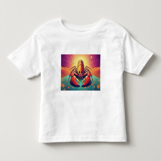 Psychedelische kreeft Ocean Art Kinder Shirts (Voorkant)