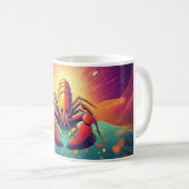 Psychedelische kreeft Ocean Art Koffiemok (Voorkant rechts)