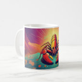 Psychedelische kreeft Ocean Art Koffiemok (Voorkant links)