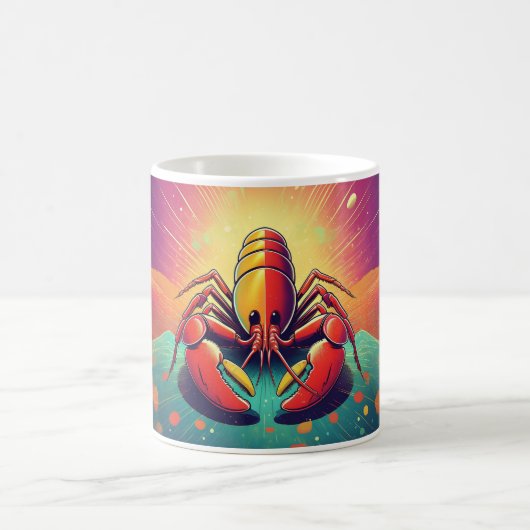Psychedelische kreeft Ocean Art Koffiemok (Center)