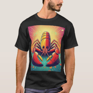 Psychedelische kreeft Ocean Art T-shirt