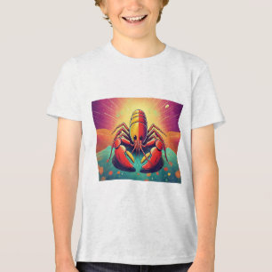Psychedelische kreeft Ocean Art Tri-Blend Shirt