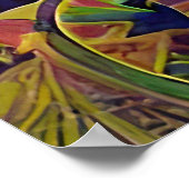 Psychedelische kunst, DMT kunstwerk, Surrealistisc Poster (Hoek)