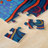 Psychedelische kunst portret van een vrouw legpuzzel (Zijkant)