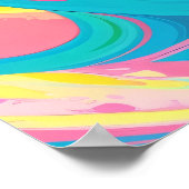 Psychedelische Kunst Roze Groen Poster (Hoek)