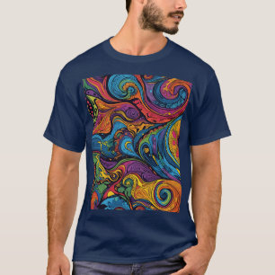 Psychedelische kunststijlen t-shirt