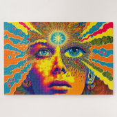 Psychedelische kunstverlichting legpuzzel (Horizontaal)