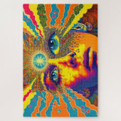 Psychedelische kunstverlichting legpuzzel (Verticaal)