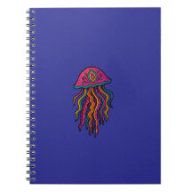Psychedelische kwal spiraalnotitieboek