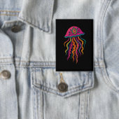 Psychedelische Kwallen Knop – Oceaan Vibes Button (Insitu)
