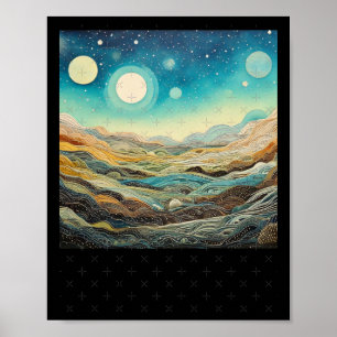 Psychedelische landschappen Sublieme Natuur Stic Poster