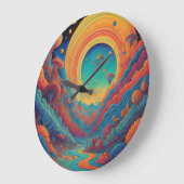 Psychedelische landschapsreis grote klok (Hoek)
