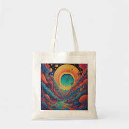Psychedelische Landschapsreis Tote Bag