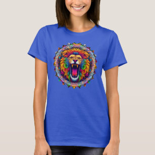 psychedelische leeuw t-shirt