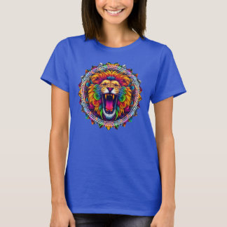 psychedelische leeuw t-shirt