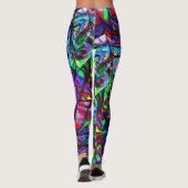 Psychedelische Leggings - kleurrijke DYE-Leggings (Achterkant)