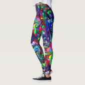 Psychedelische Leggings - kleurrijke DYE-Leggings (Links)