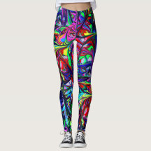 Psychedelische Leggings - kleurrijke DYE-Leggings