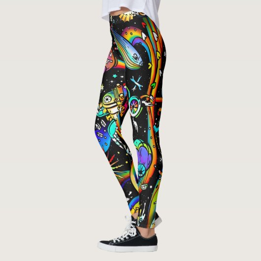 Psychedelische Leggings voor vrouwen (Links)