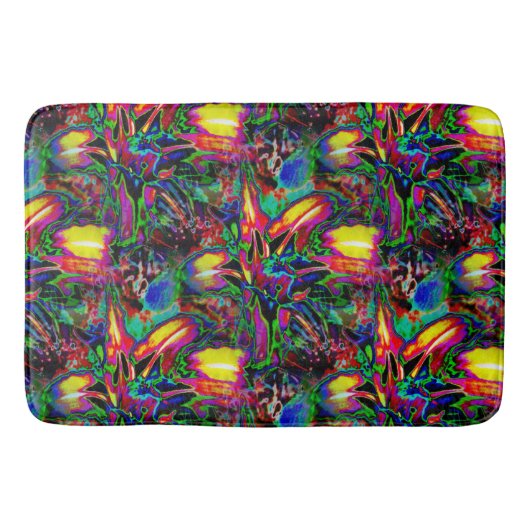 Psychedelische lelies... badmat (Voorkant)
