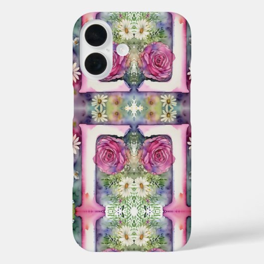 Psychedelische letter L Patroon Bloemen Waterverf Case-Mate iPhone Case (Achterkant)