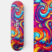 Psychedelische levendige Abstracte swirl urban gra Persoonlijk Skateboard
