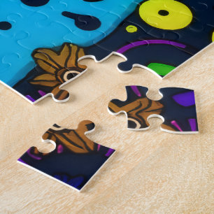 Psychedelische Levendige Buitenaardse Wereld Legpuzzel
